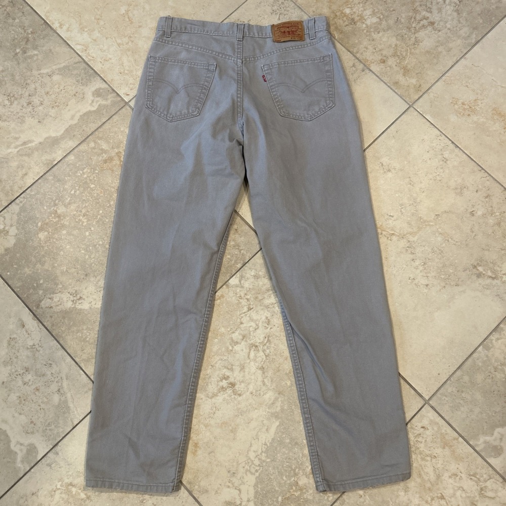 Vintage Levis 550 Jeans Men 36x34 Light Grey Denim USA Y2k Relax Fit Tapered Leg - Picture 11 of 12